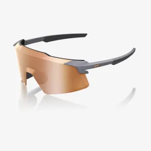 100% Aerocraft Sunglasses, Soft Tact Grey HiPER Copper Mirror Lens