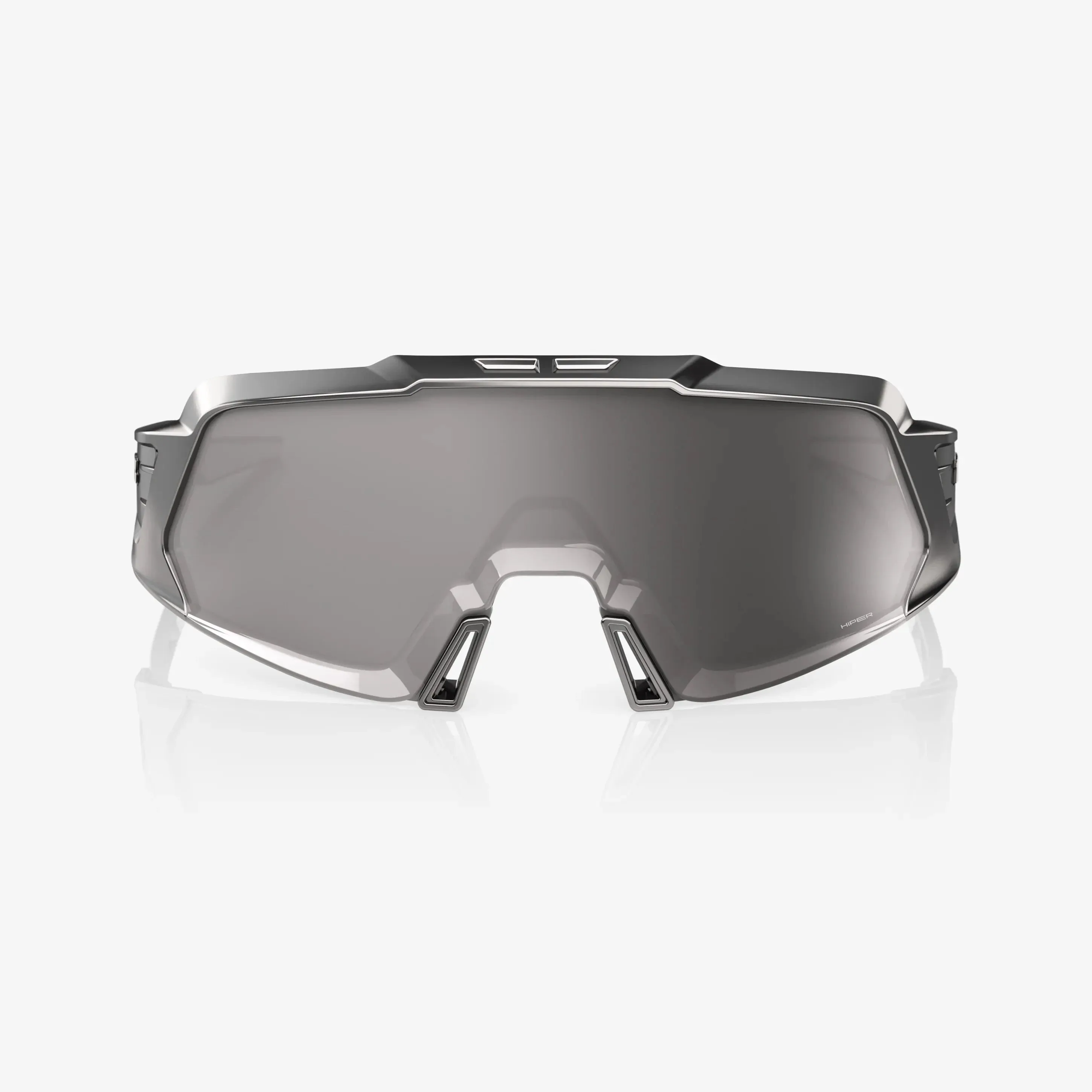 100% Korbin X Sunglasses, Gloss Black Chrome, HiPER Silver Chrome Lens