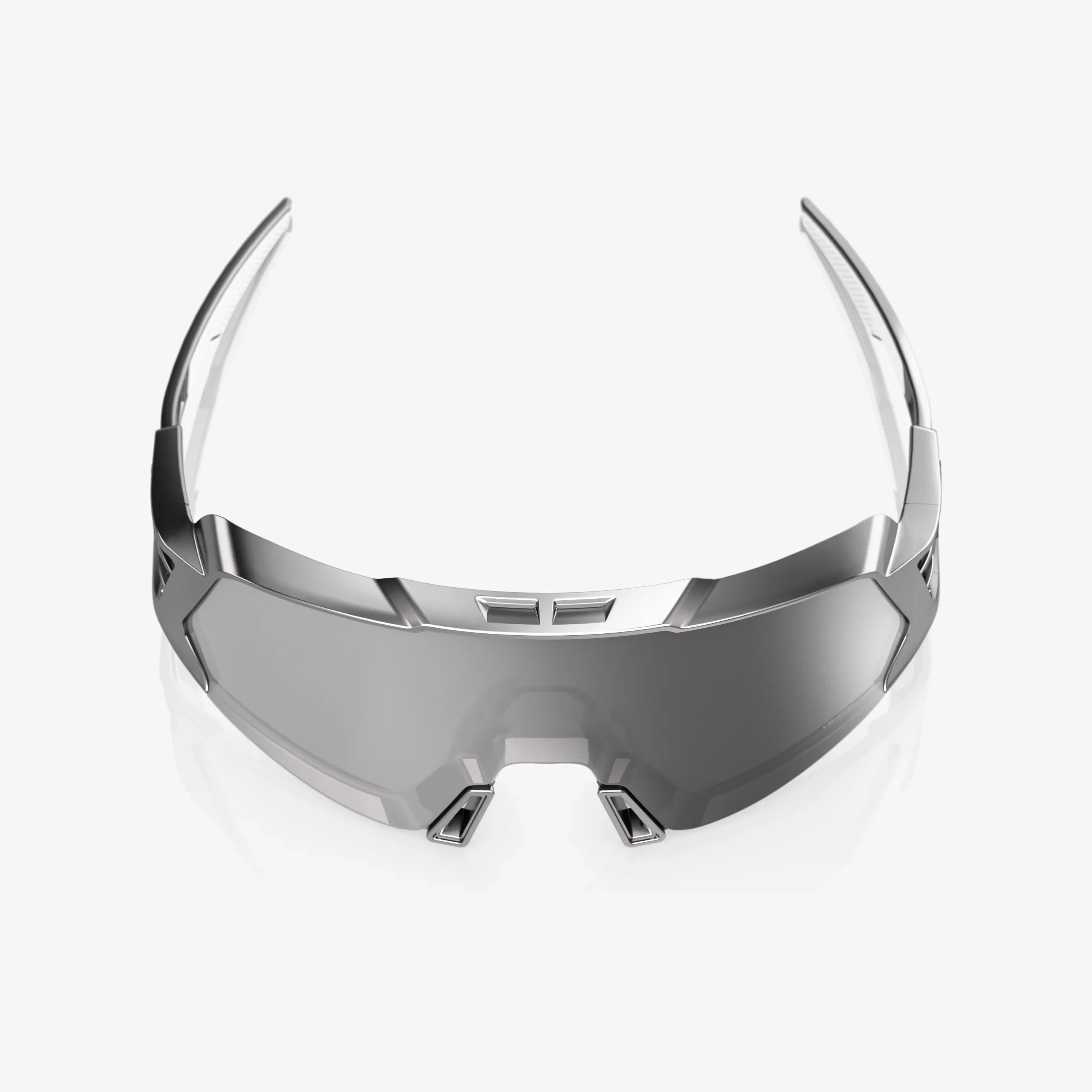 100% Korbin X Sunglasses, Gloss Black Chrome, HiPER Silver Chrome Lens