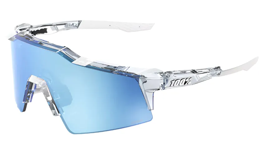 100 Percent Speedcraft SL  Sunglasses - Polished Translucent Clear - HiPER Blue