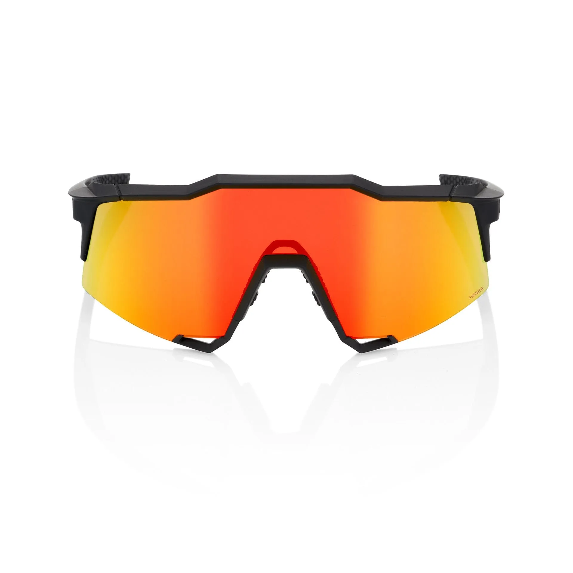 100 Percent Speedcraft Sunglasses Soft Black/Hiper Red Lens