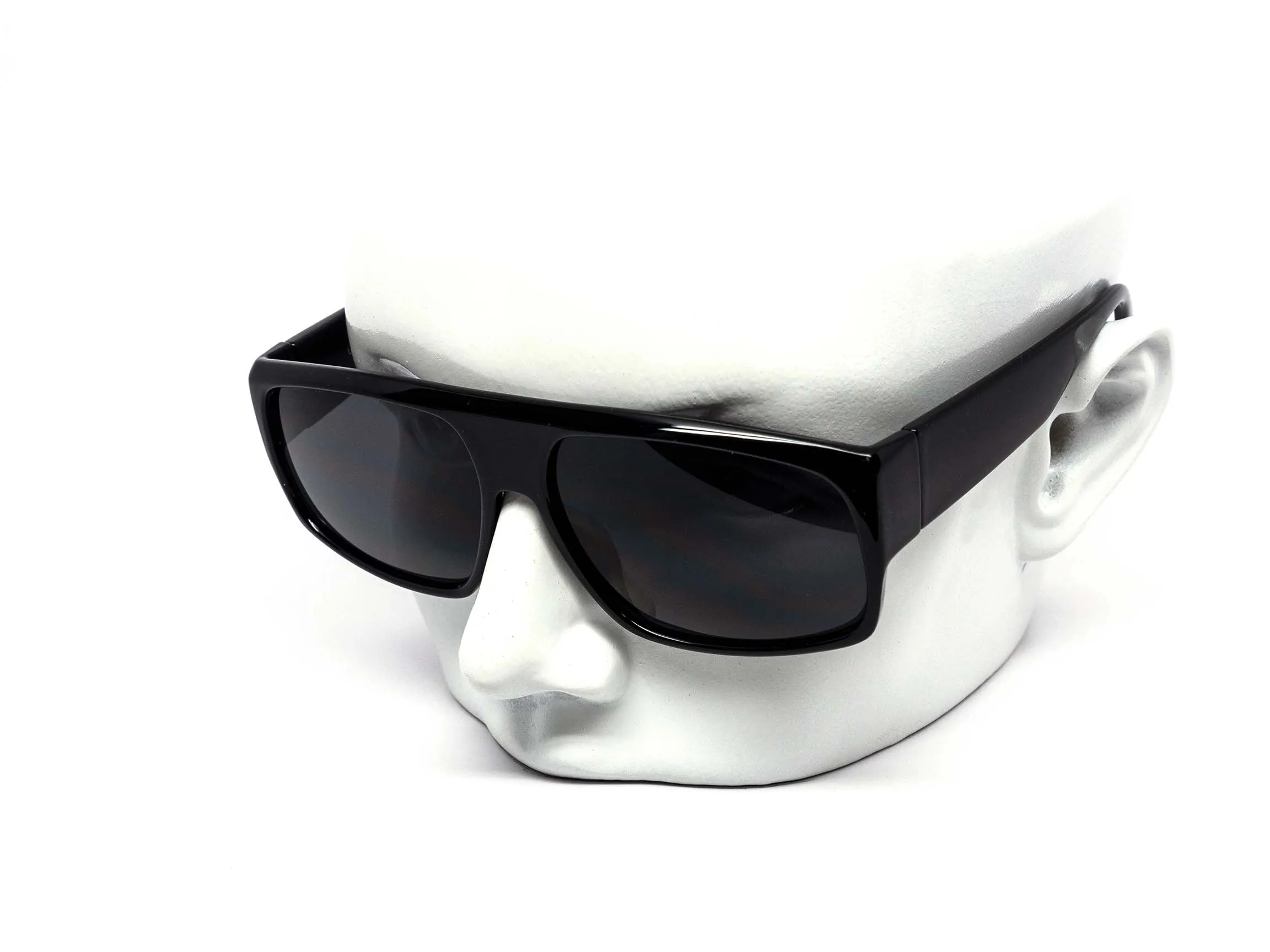 12 Pack: Black-on-black No Label Locs Style Wholesale Sunglasses