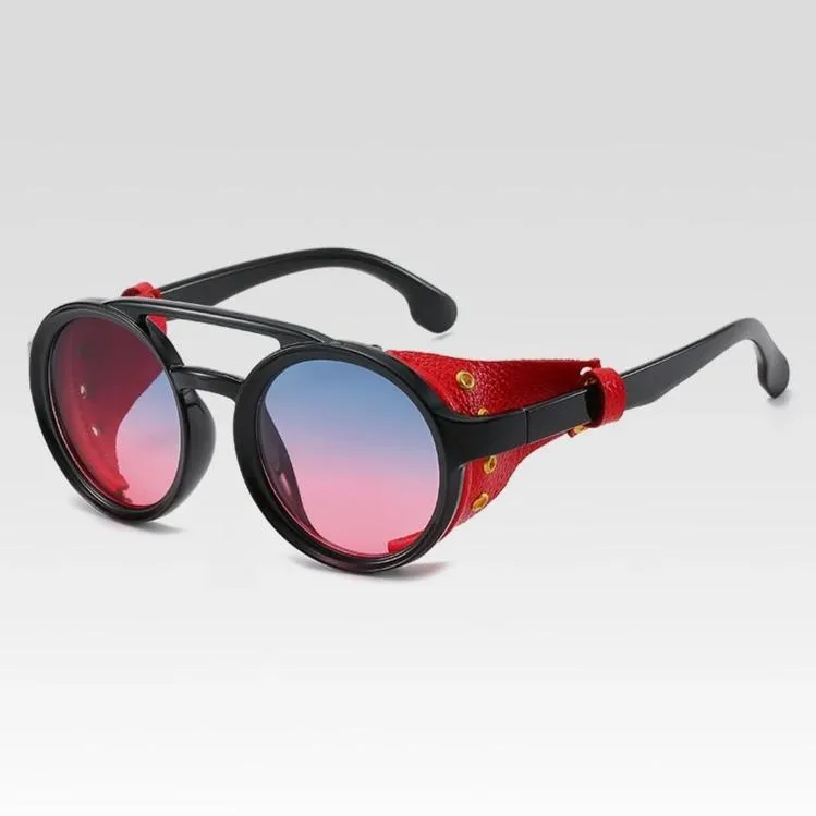 1915 Retro Sunglasses w/ Leather Side Shields