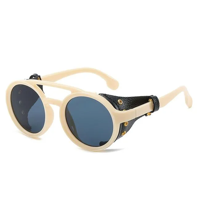 1915 Retro Sunglasses w/ Leather Side Shields