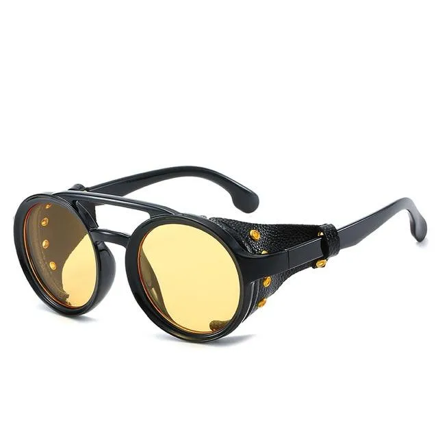 1915 Retro Sunglasses w/ Leather Side Shields