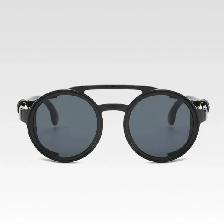 1915 Retro Sunglasses w/ Leather Side Shields