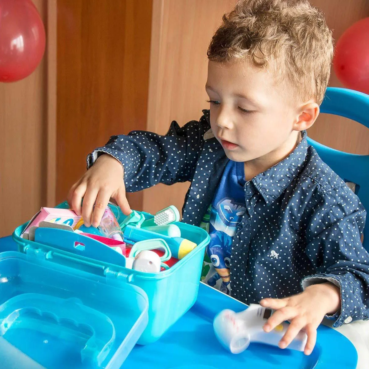 34-Pieces: BritenWay Educational Medical Pretend Play Toy Set in Storage Box