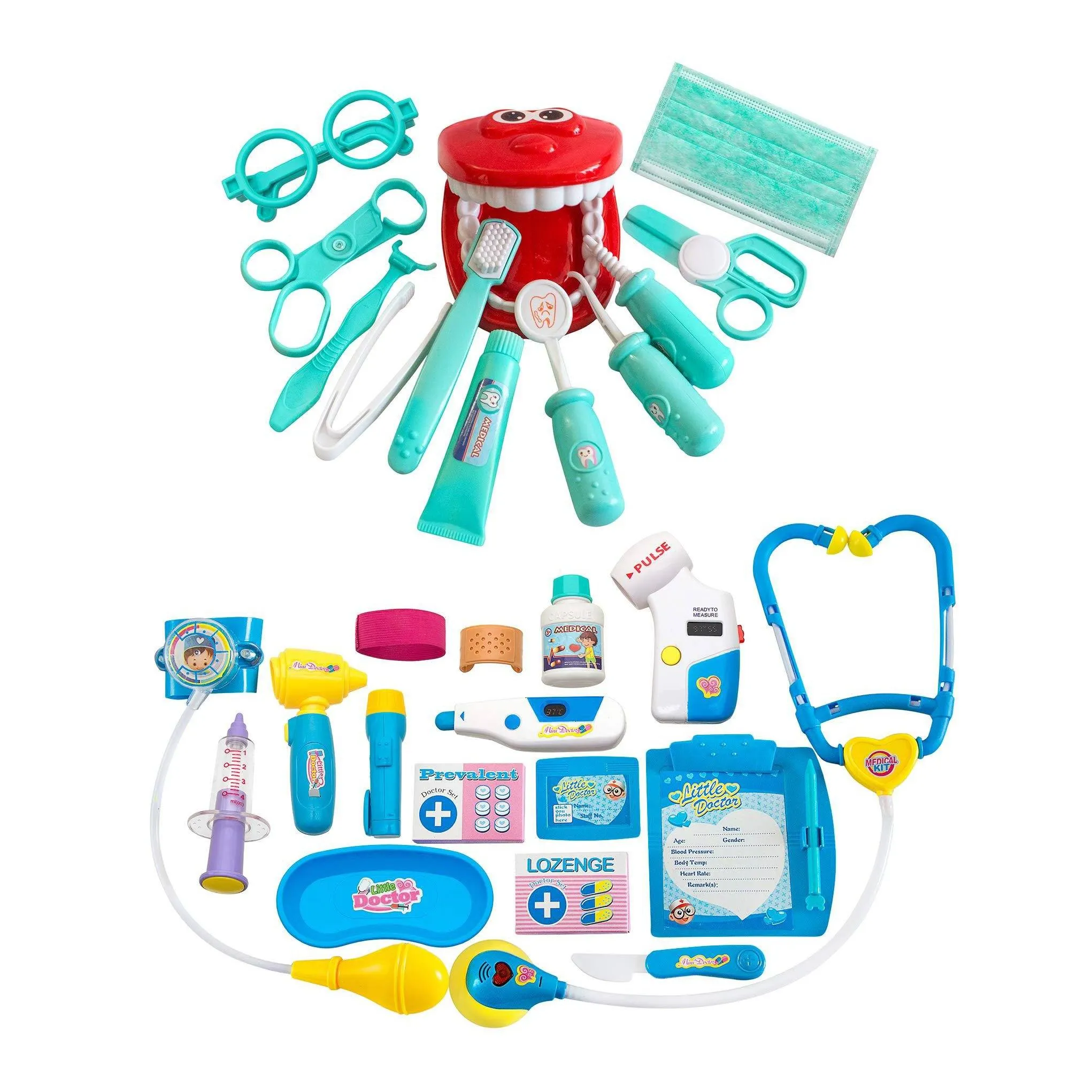 34-Pieces: BritenWay Educational Medical Pretend Play Toy Set in Storage Box