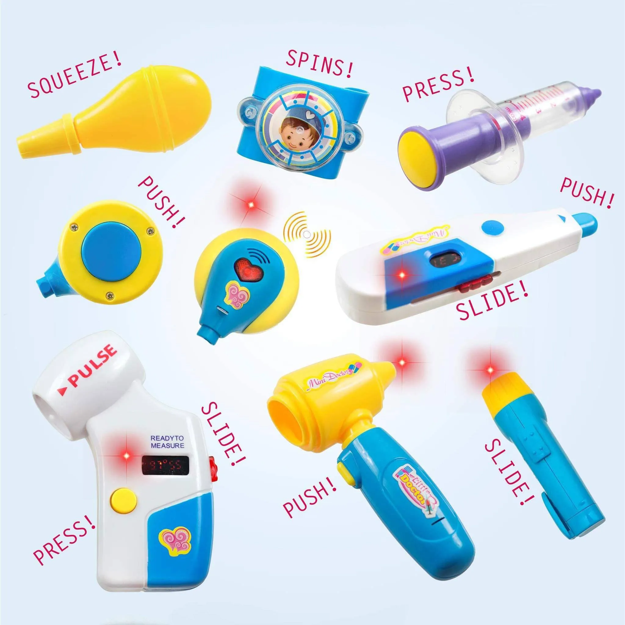 34-Pieces: BritenWay Educational Medical Pretend Play Toy Set in Storage Box