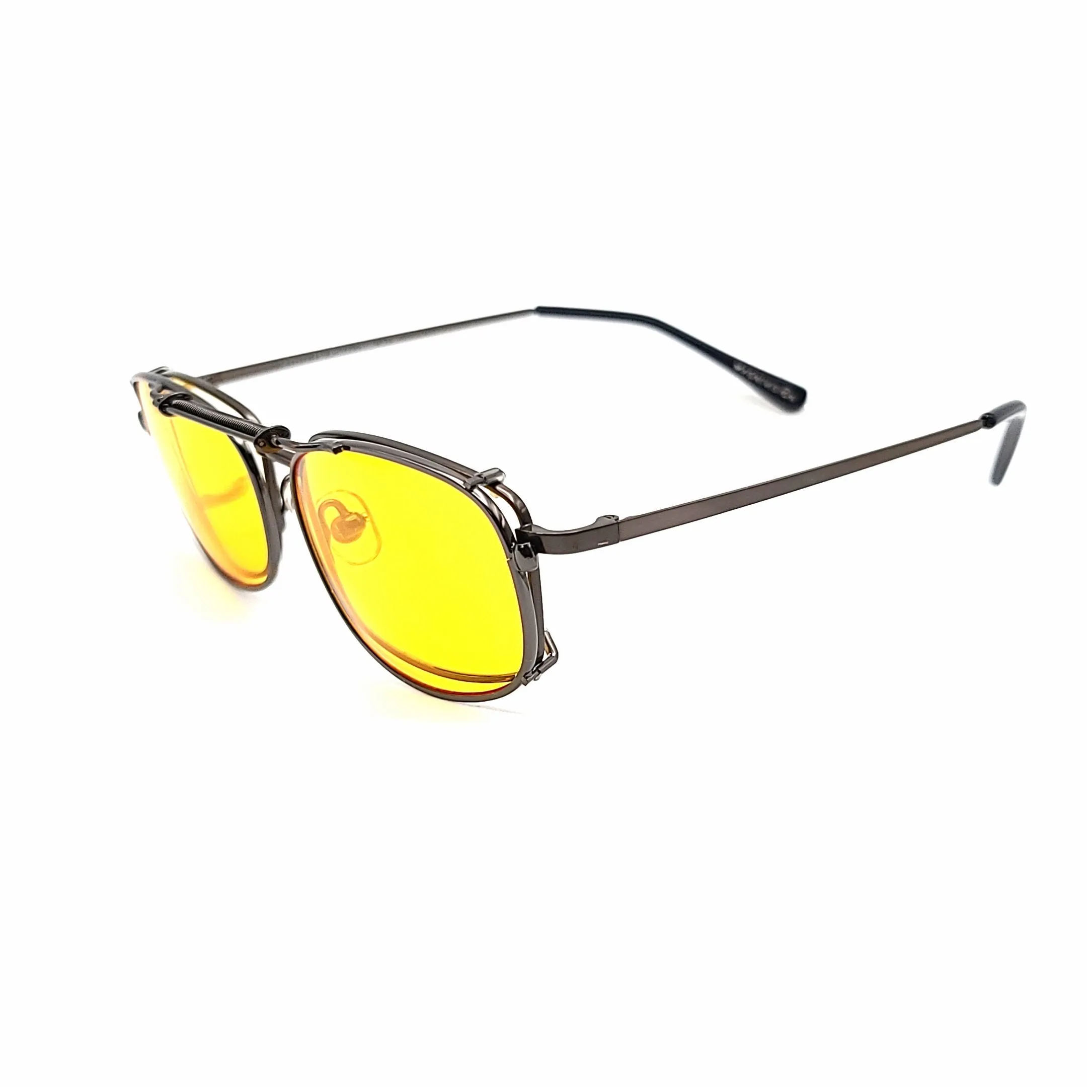 52mm Yellow Lens Night Driving Clip on Sunglasses