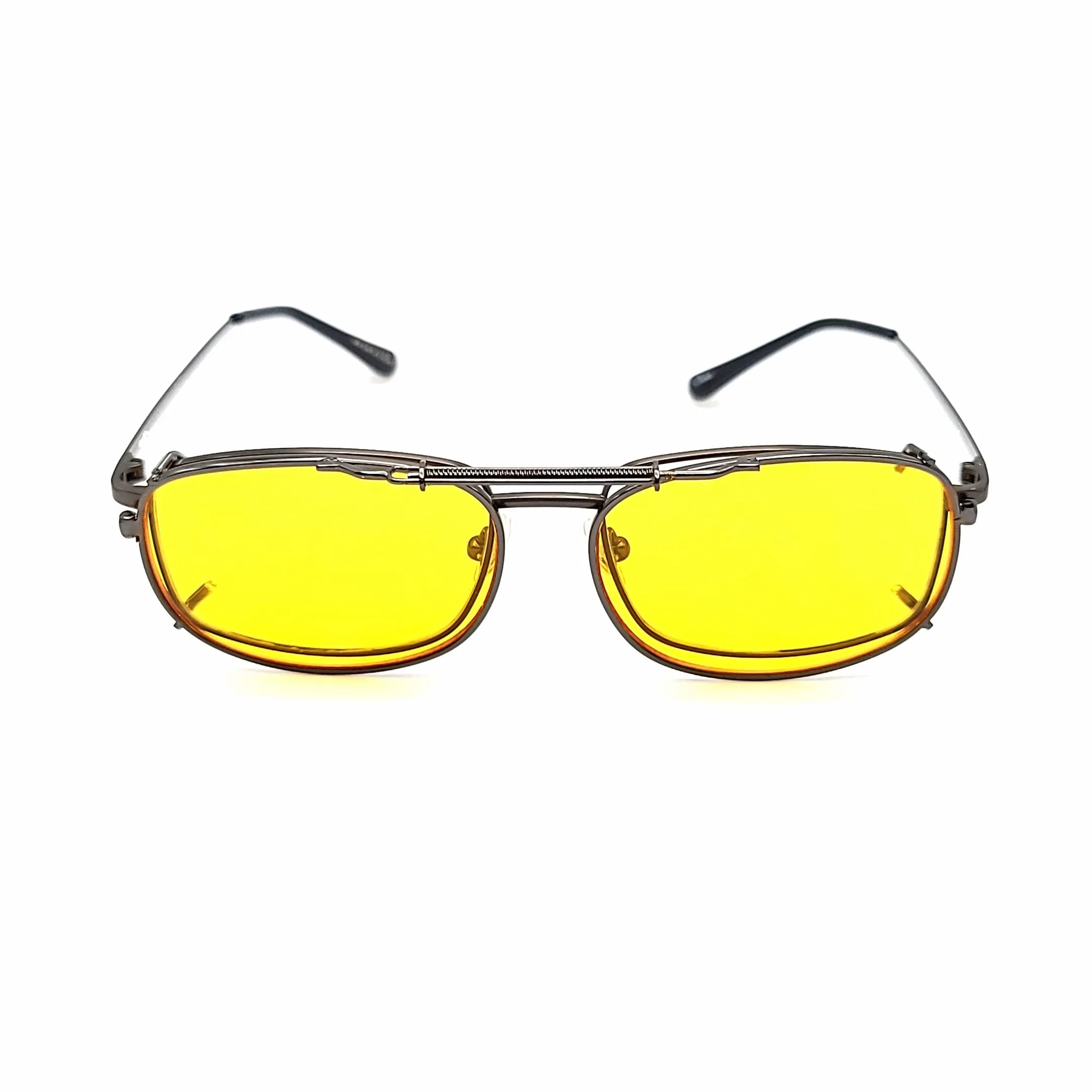 52mm Yellow Lens Night Driving Clip on Sunglasses