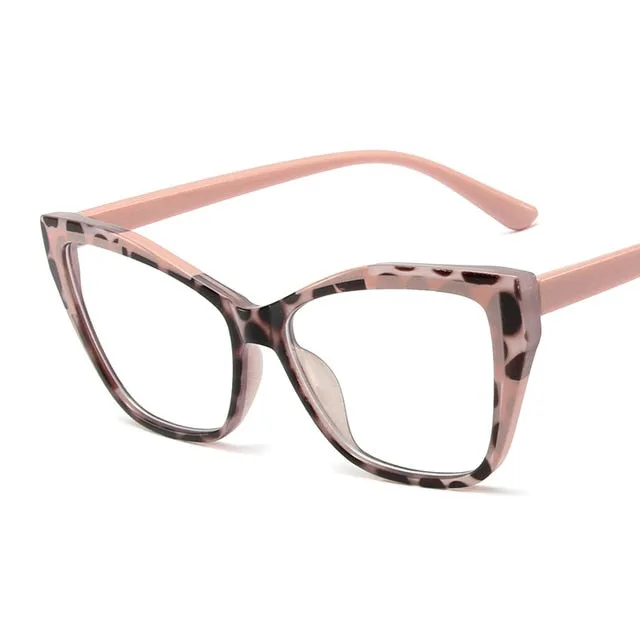 55485 Fashion TR90 Anti Blue Light Blocking Cat Eye Glasses Frame