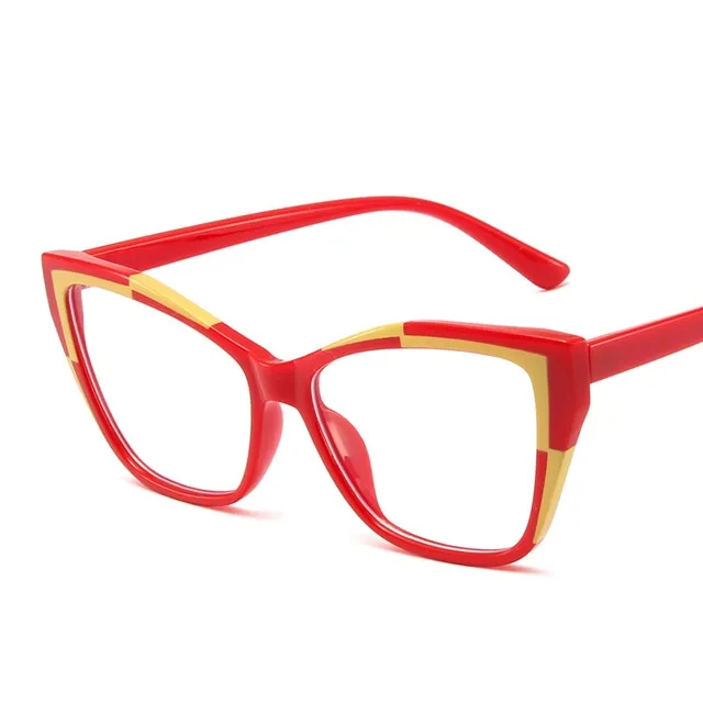 55485 Fashion TR90 Anti Blue Light Blocking Cat Eye Glasses Frame