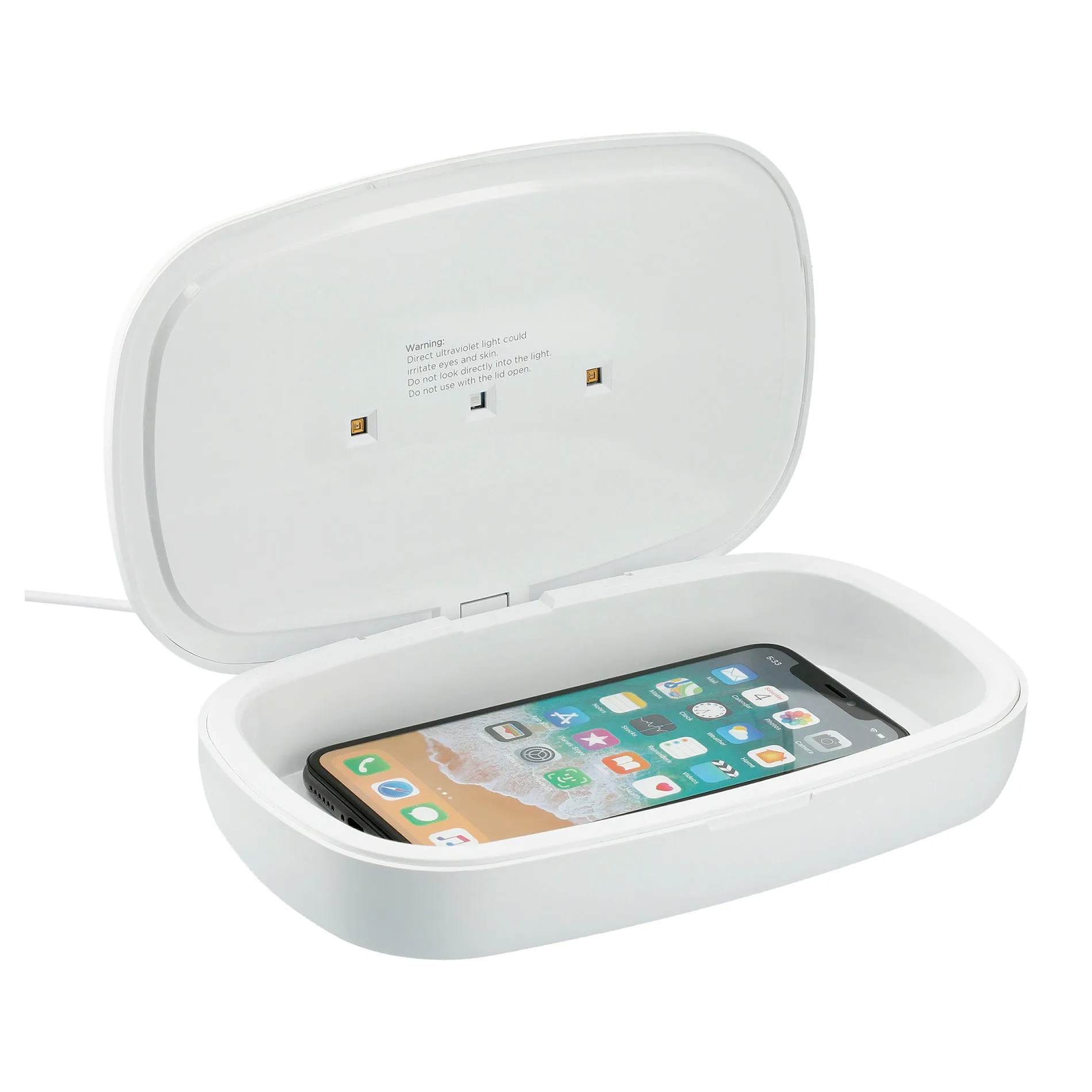 7143-14 UV Phone Sterilizer with Wireless Charging Pad