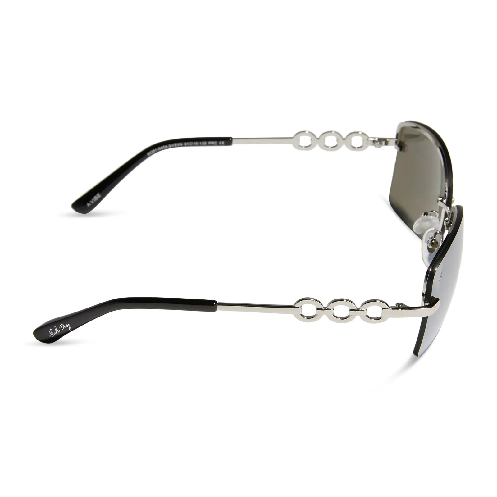 a vibe - silver   silver mirror sunglasses