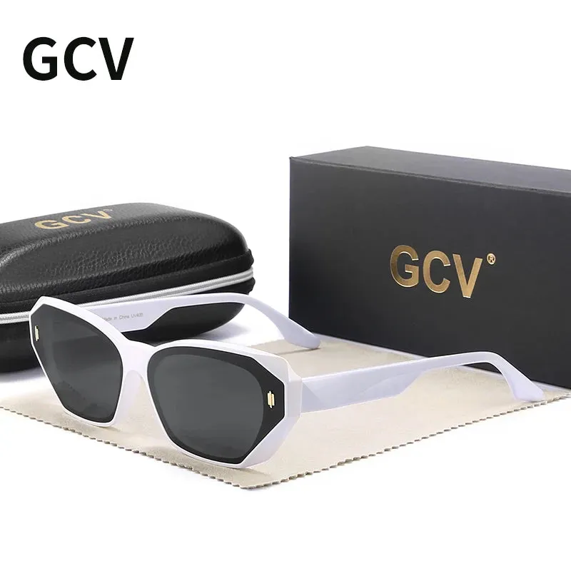 Acetate Cat Eye Polarized Sunglasses Women UV400 Fashion Eyewear