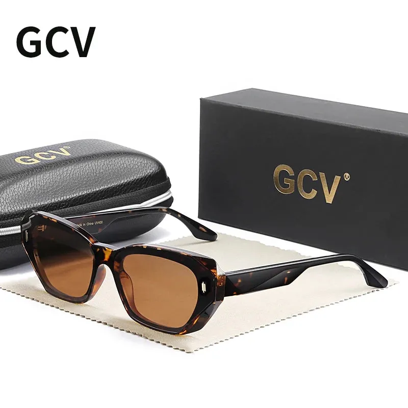 Acetate Cat Eye Polarized Sunglasses Women UV400 Fashion Eyewear