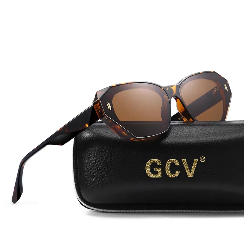 Acetate Cat Eye Polarized Sunglasses Women UV400 Fashion Eyewear