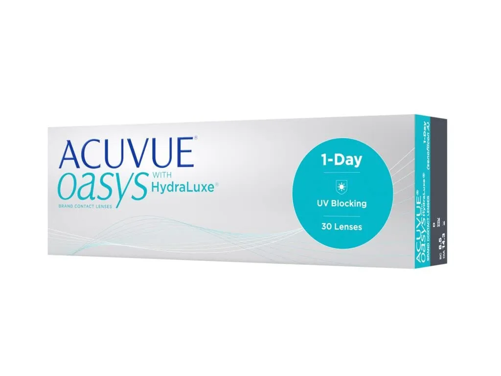 ACUVUE OASYS 1-day daily lenses help to reduce the feeling of tired & dry eyes - daily contact lenses with -2.5 dpt and BC 8.5 - UV protection & comfortable to wear - 30 lenses