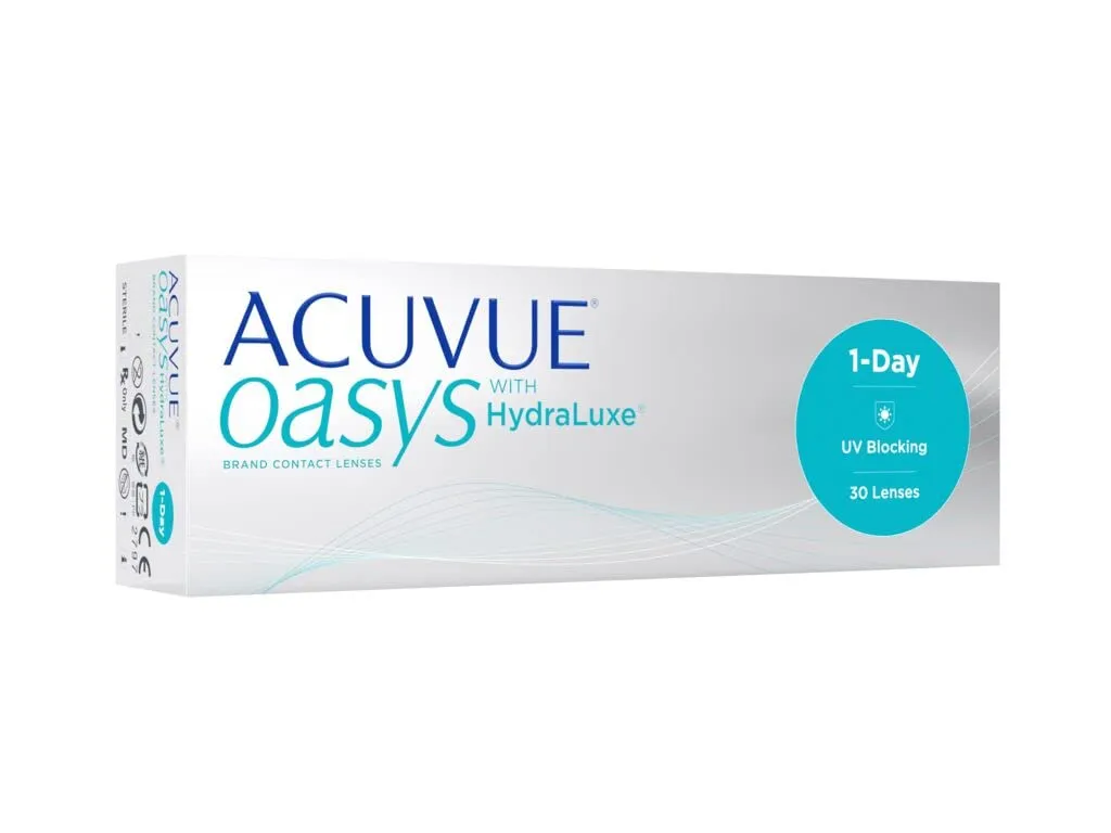 ACUVUE OASYS 1-day daily lenses help to reduce the feeling of tired & dry eyes - daily contact lenses with -2.5 dpt and BC 8.5 - UV protection & comfortable to wear - 30 lenses