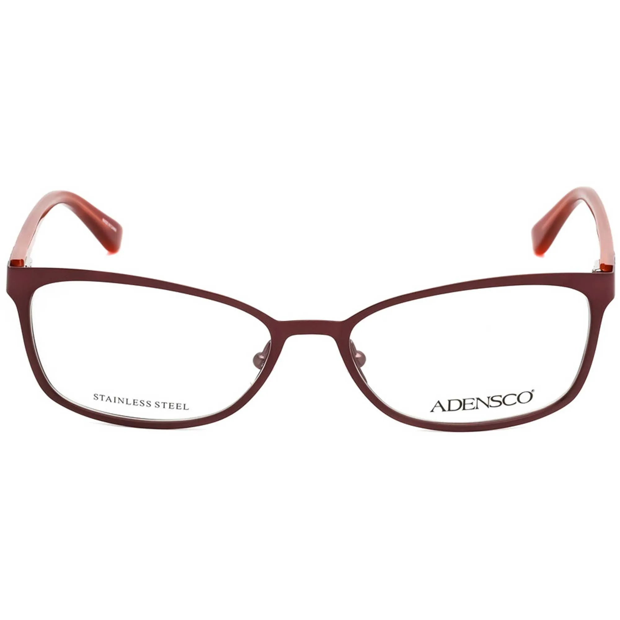 Adensco Women's Eyeglasses - Plum Rectangular Full Rim Plastic Frame | AD 222 00T7 00
