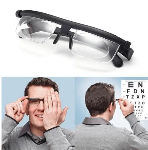 Adjustable Focus Eyeglasses -3 to  6 Diopters