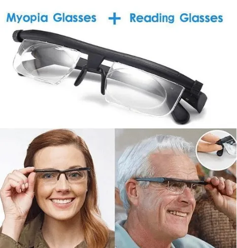 Adjustable Focus Eyeglasses -3 to  6 Diopters