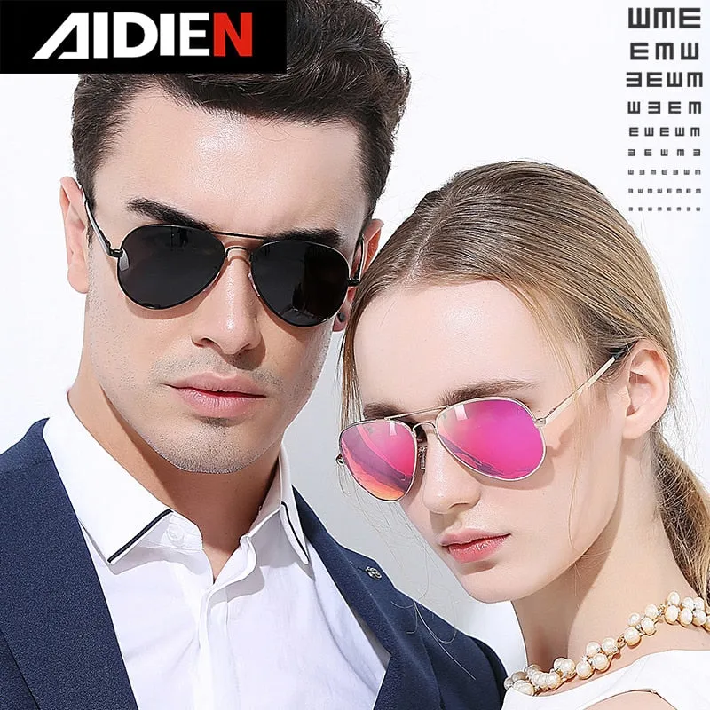 Aidien Unisex Full Rim Alloy Round Myopic Reading Glasses Sunglasses  6606