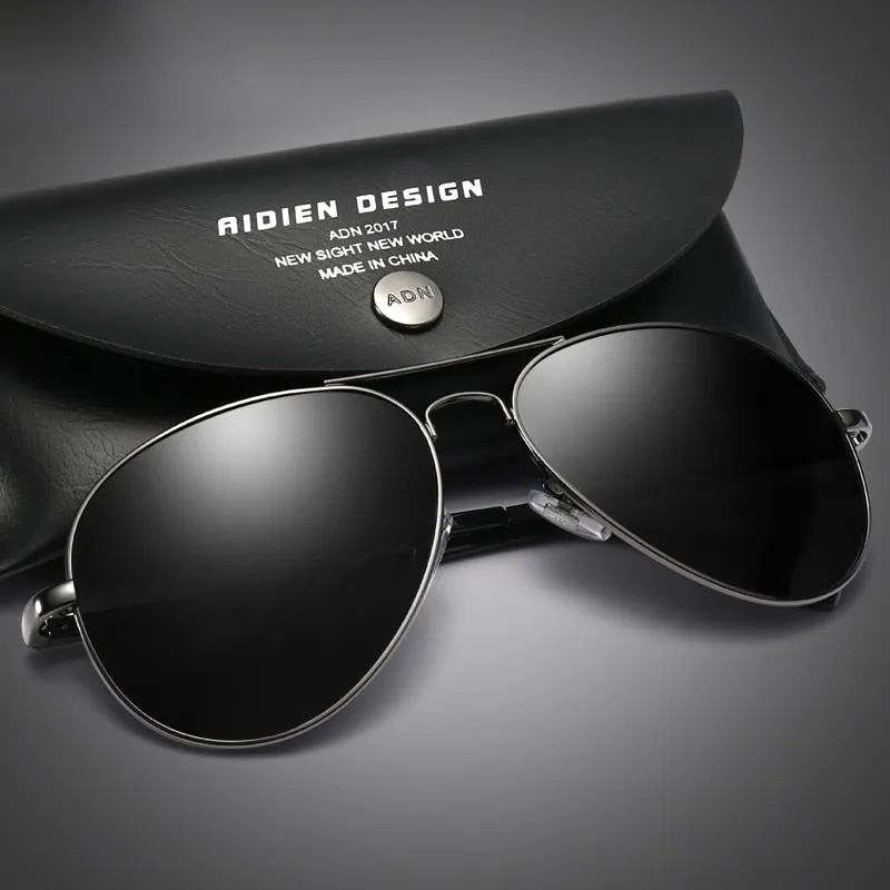 Aidien Unisex Full Rim Alloy Round Myopic Reading Glasses Sunglasses  6606