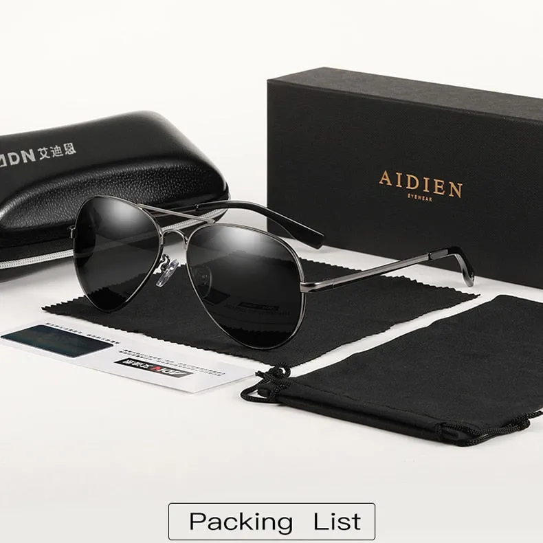Aidien Unisex Full Rim Alloy Round Myopic Reading Glasses Sunglasses  6606