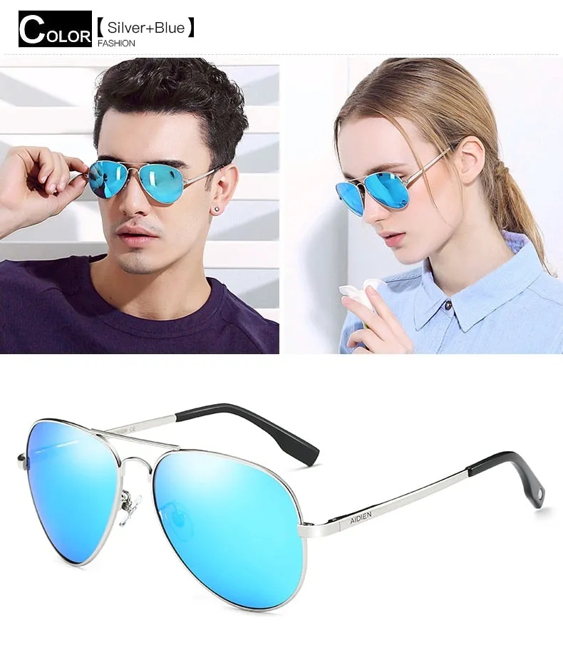Aidien Unisex Full Rim Alloy Round Myopic Reading Glasses Sunglasses  6606