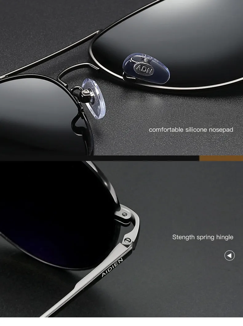 Aidien Unisex Full Rim Alloy Round Myopic Reading Glasses Sunglasses  6606