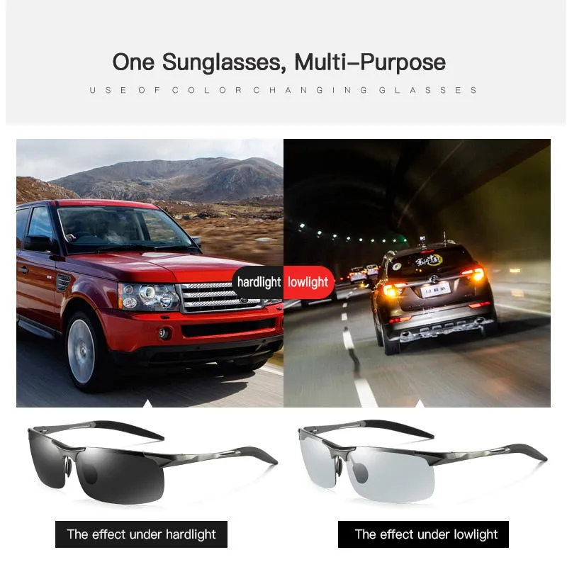 Aidien Unisex Full Rim Square Aluminum Magnesium Reading Glasses Sunglasses B8177
