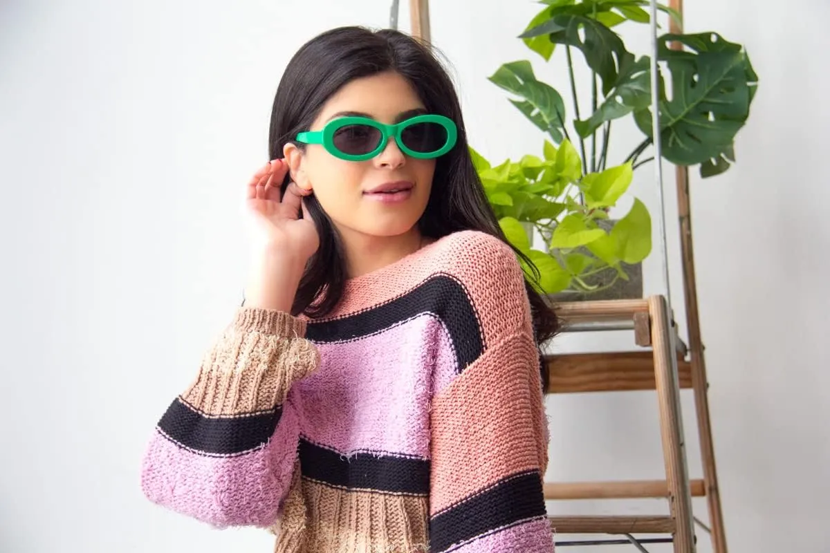 A.J. Morgan Women's Vintage-Inspired Oval Cat-Eye Sunglasses