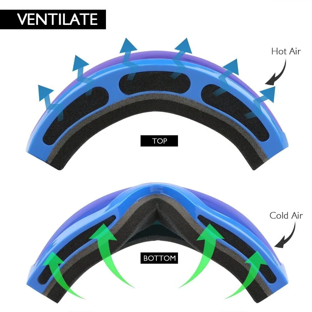 AKASO Kids Ski Goggles, Snowboard Goggles - Anti-Fog, 100% UV Protection, Double-Layer Spherical Lenses, Helmet Compatible Snow Goggles (Explore Oregon Special Edition)