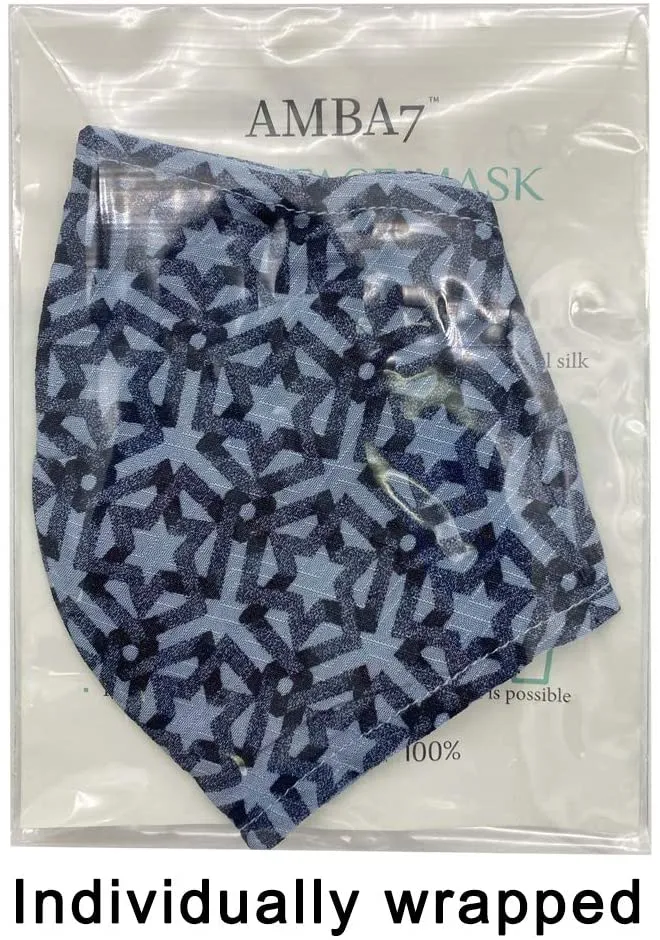 Amba7 Washable Reusable Breathable Cloth Face Mask - Machine Washable Double Layer Protection, Unisex (US In stock) (3pc - Woven Series Mask with 30 PCS Filter)