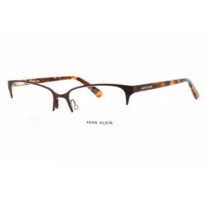 Anne Klein Men's Eyeglasses - Mocha Rectangular Half Rim Plastic Frame | AK5083 200