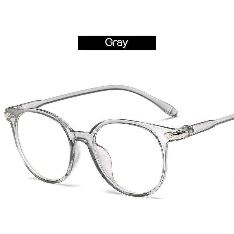 Anti Blue Light Eyeglasses Frame Vintage Round Clear Lens