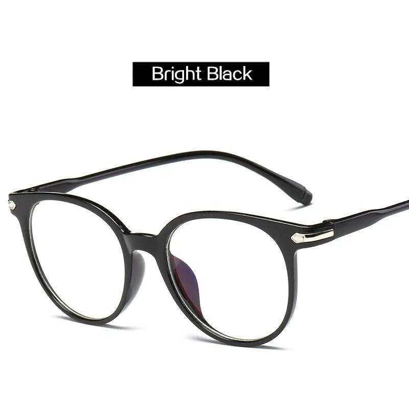 Anti Blue Light Eyeglasses Frame Vintage Round Clear Lens