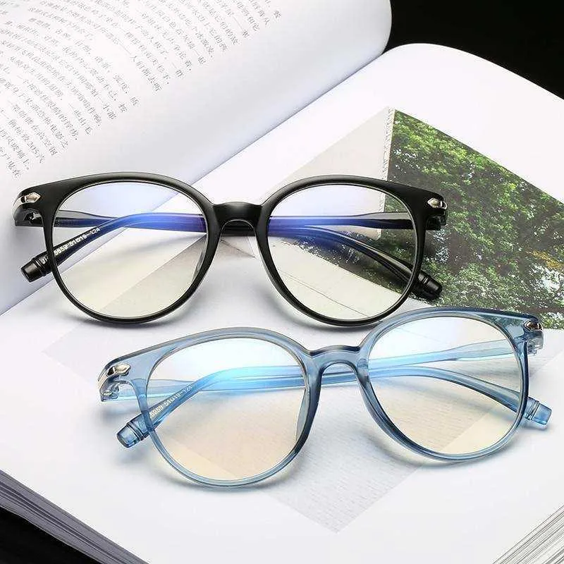 Anti Blue Light Eyeglasses Frame Vintage Round Clear Lens