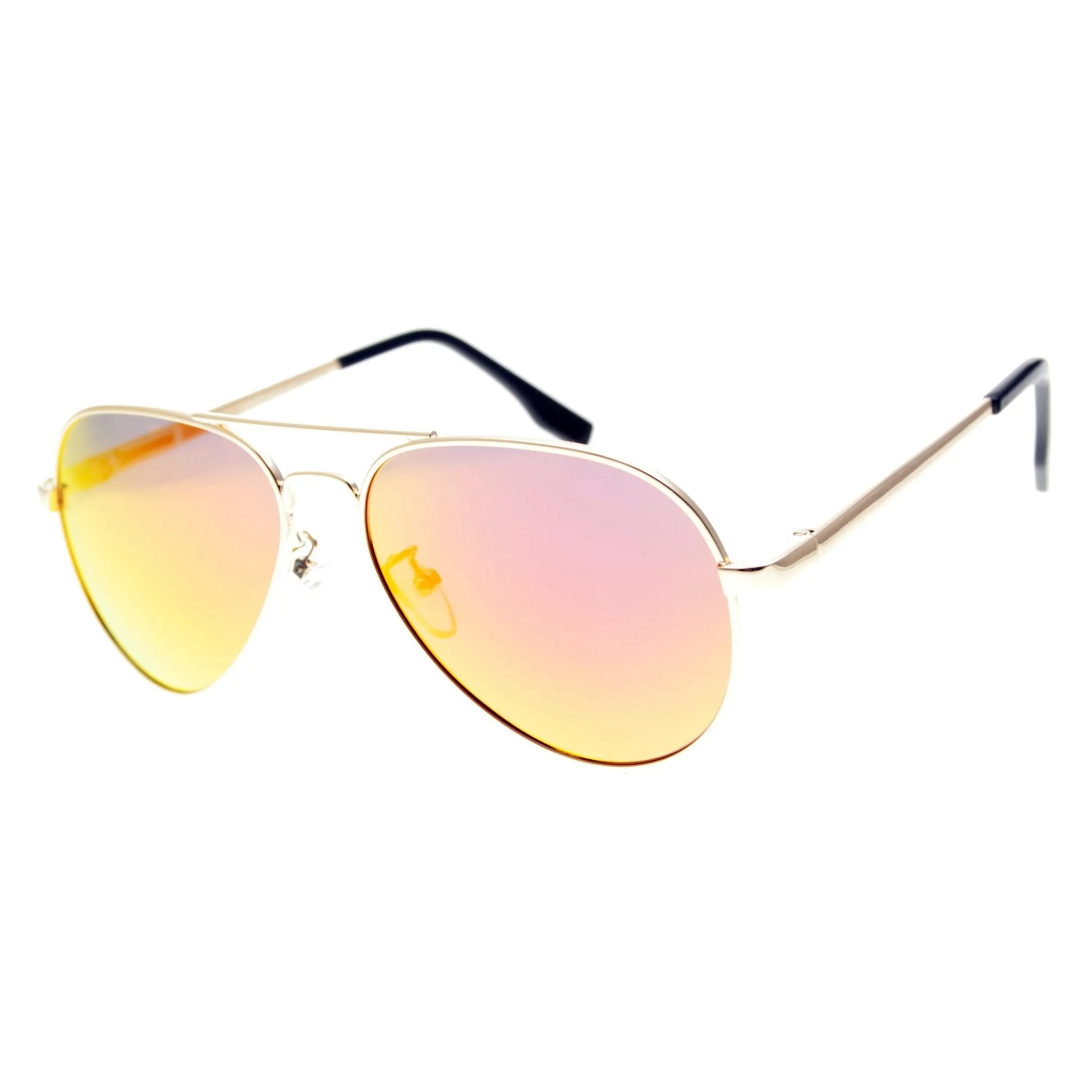 AVRO1038 - Small Polarized Metal Aviator Sunglasses