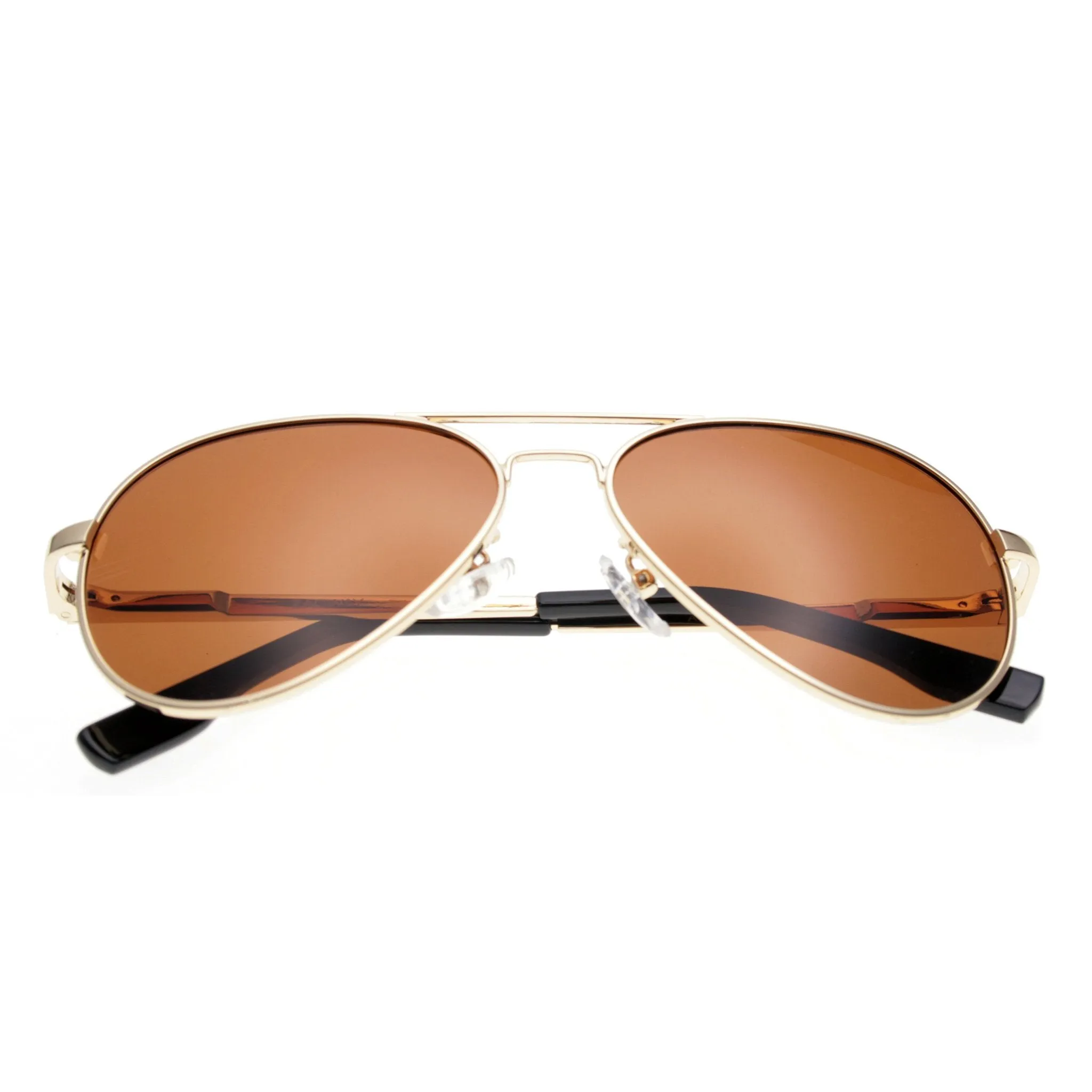 AVRO1038 - Small Polarized Metal Aviator Sunglasses