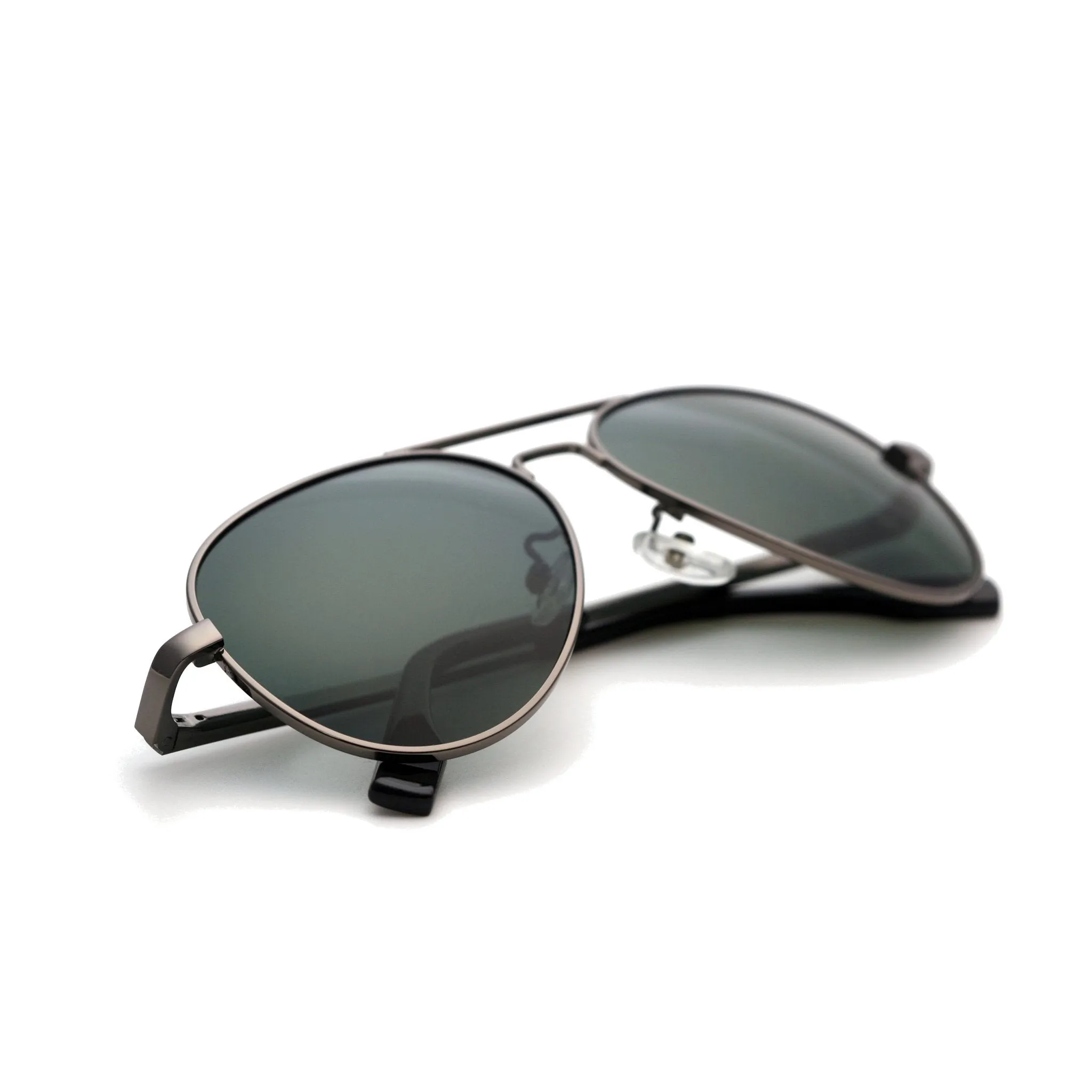 AVRO1038 - Small Polarized Metal Aviator Sunglasses
