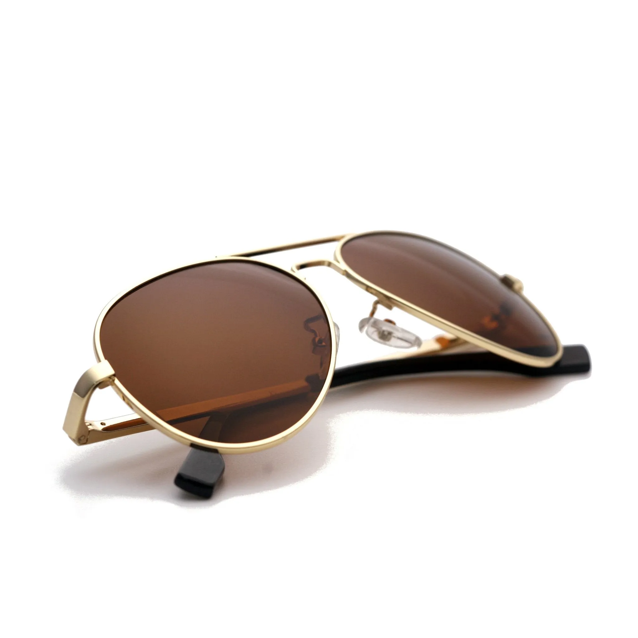AVRO1038 - Small Polarized Metal Aviator Sunglasses
