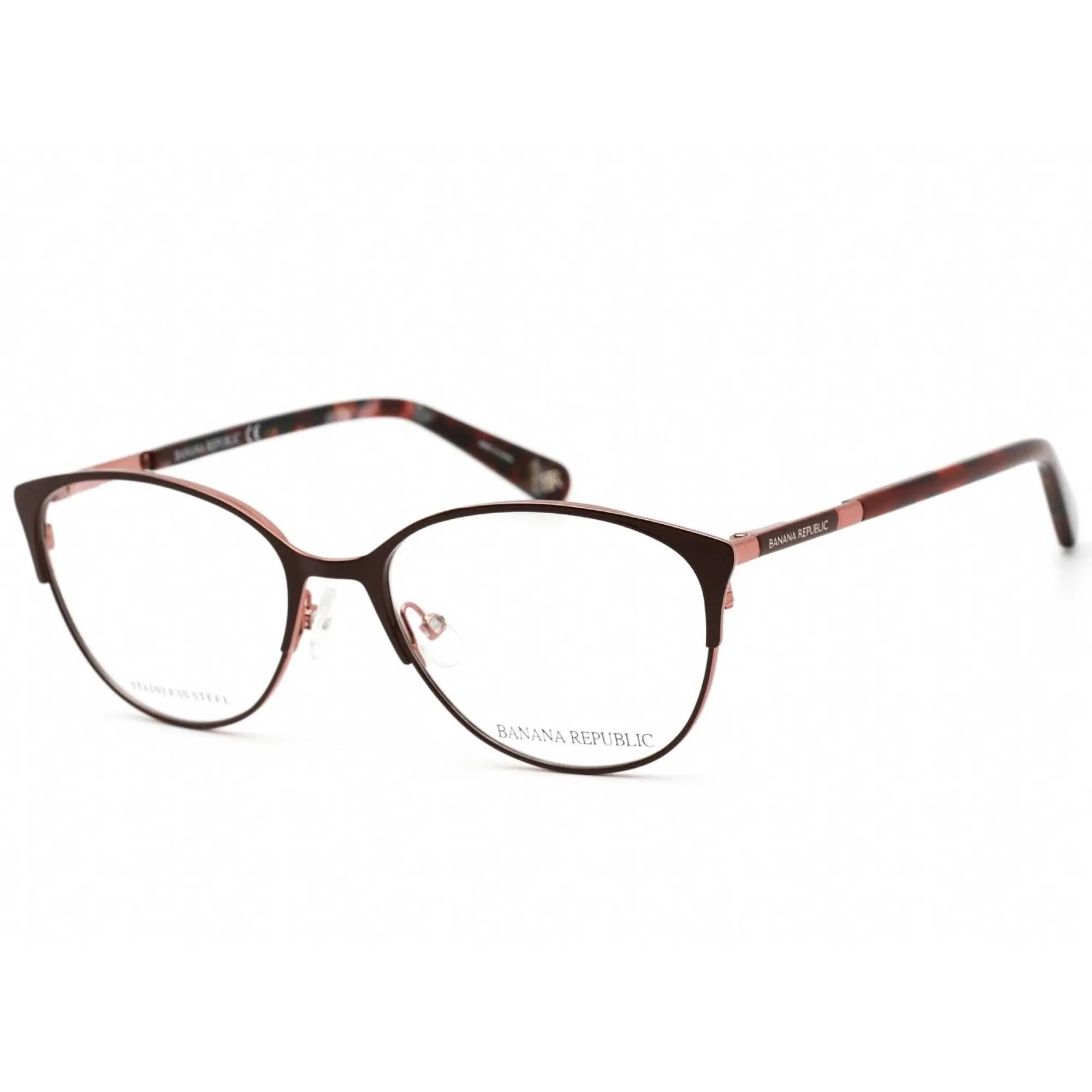 Banana Republic Women's Eyeglasses Burgundy Pink Metal/Plastic RAYNA 00T5 00