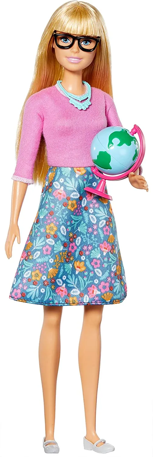 Barbie Blonde Hair Teacher Doll with Accessories for Kids Ages 3 