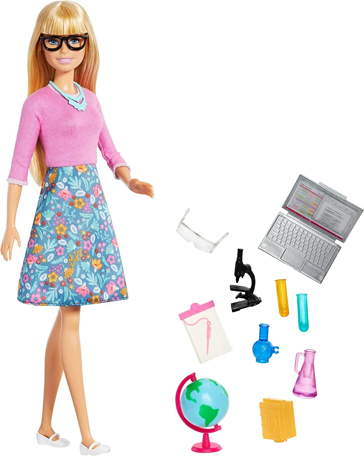 Barbie Blonde Hair Teacher Doll with Accessories for Kids Ages 3 