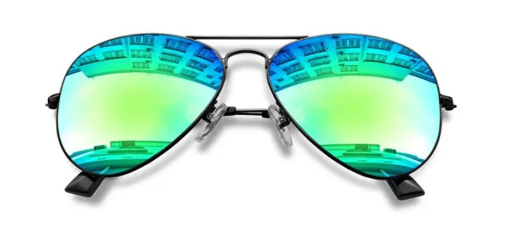 BCLEAR 1.61 Index Mirror Reflective Polarized Myopic Lenses Color Green