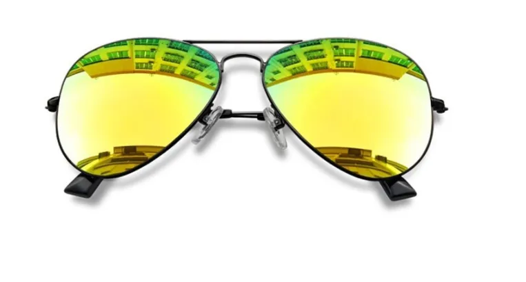 BCLEAR 1.67 Index Progressive Polarized Mirrored Sunglass Lenses Color Mirror Yellow