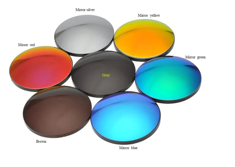 BCLEAR 1.67 Index Progressive Polarized Mirrored Sunglass Lenses Color Mirror Yellow